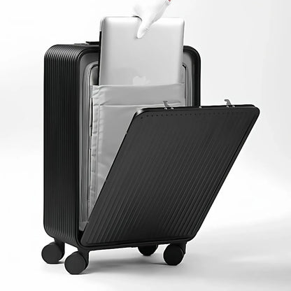 Full Aluminum‑Magnesium Alloy Front Side Opening 10‑90 Split Deep Storage Trolley Luggage Travel Suitcase 20 Inch Carry‑on 24 In