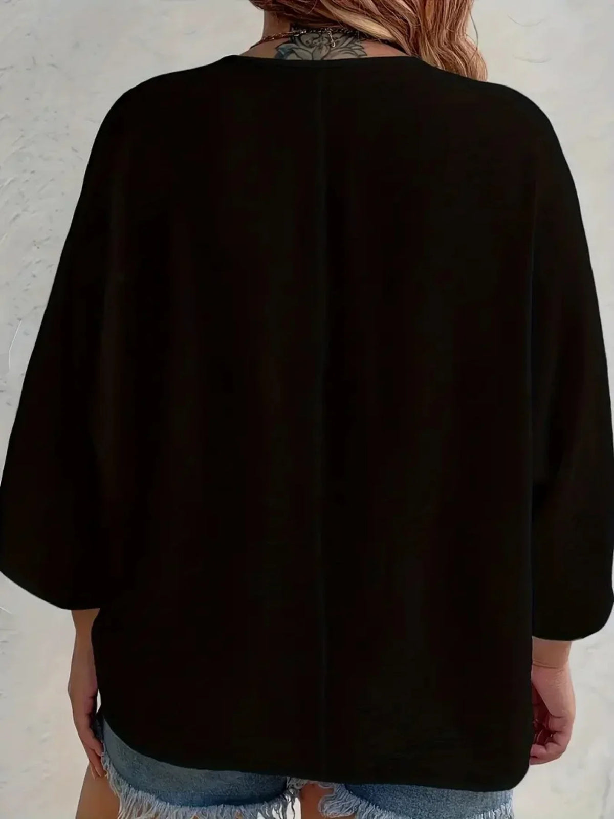 Women's Plus-Size Blouse | V-Neck Button Front & Relaxed Fit | Casual Wear & Travel