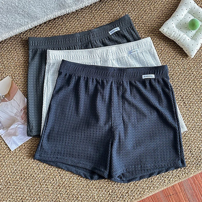 New Men's Ice Silk Jacquard Boxer Shorts, Loose and Breathable, Large Size, Square-Cut, Home Casual Simple Men's Underwear