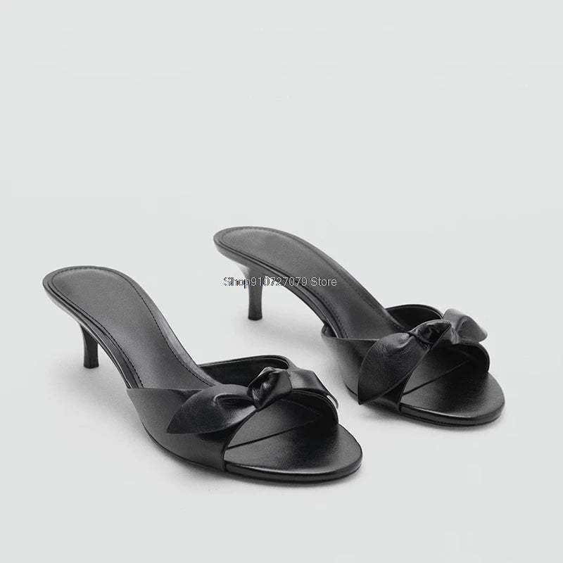 Women's High Heel Sandals 2026 Spring Summer New Painted Leather Fashionable Elegant Sandals Outdoor Wearable High Heel Slippers