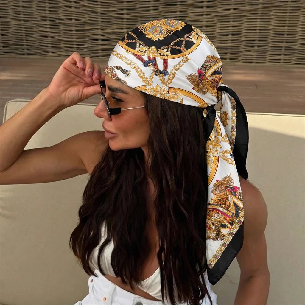 2026 Dot Print Square Scarf For Women Silk Shawl Neckerchief Female Hair Bands Head Wraps Headband Foulard Satin Hijab Bandana