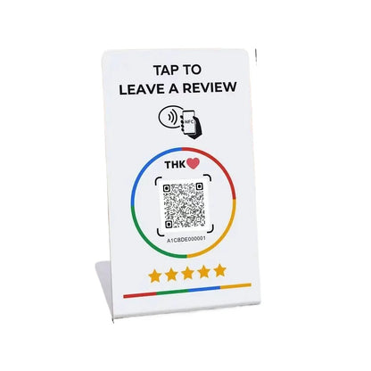 NFC 215 Programmable for Google Review Card NFC Station Table 13.56Mhz QR code can be independently set to link Standing Card