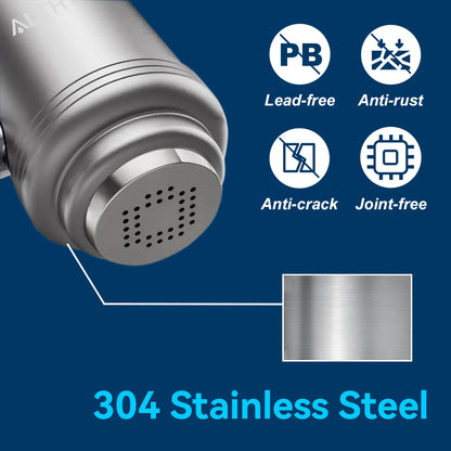 ALTHY Stainless Steel Faucet Tap Water Filter Purifier System, NSF Certified Reduces Lead, Chlorine & Bad Taste Kitchen