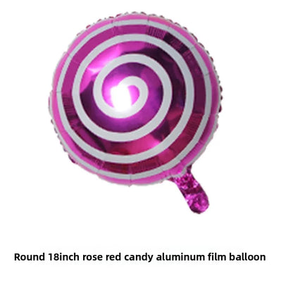 10pcs Windmill Candy Lollipop Foil Balloons 18 Inch Aluminum Film Balloon Birthday Party Christmas Wedding Decorations