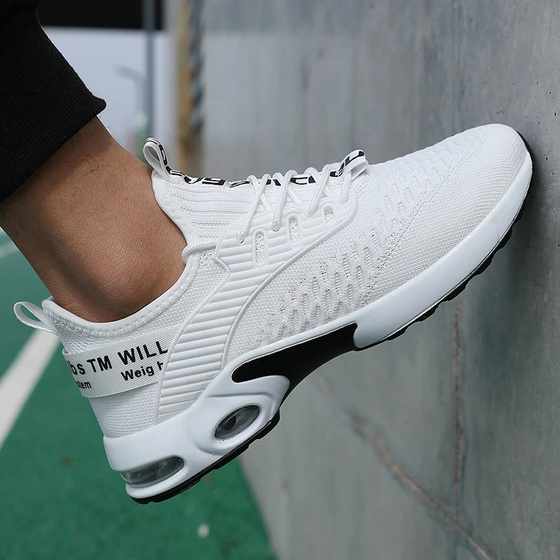 Men Thick Soled Sports Shoes with Fashionable Design Breathable Comfortable Shoes Outdoor Hiking Shoes Zapatillas Hombre De Segu