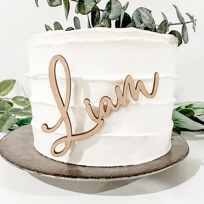 birthday cake topper customized wood cake toppers custom gold acrylic with name cake decor can be used for multi-layer cakes