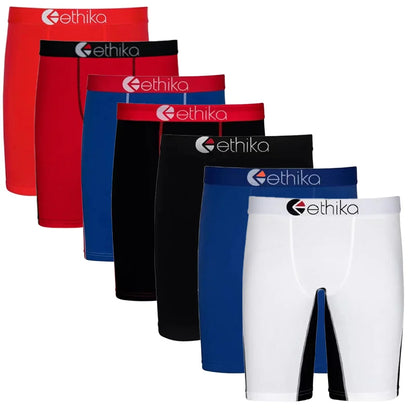 Men's 100% Cotton Long Leg Sport Boxer Shorts 1pc - Breathable Comfort Underwear for Boxing Training, Gym Workout