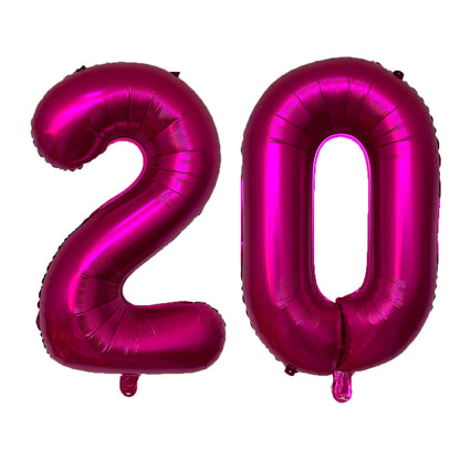 2Pcs 32 Inch Gold Silver Black Blue Red Helium Foil Number Balloon 16 17 18 19 20 21 Happy Birthday Party Decoration Supplies