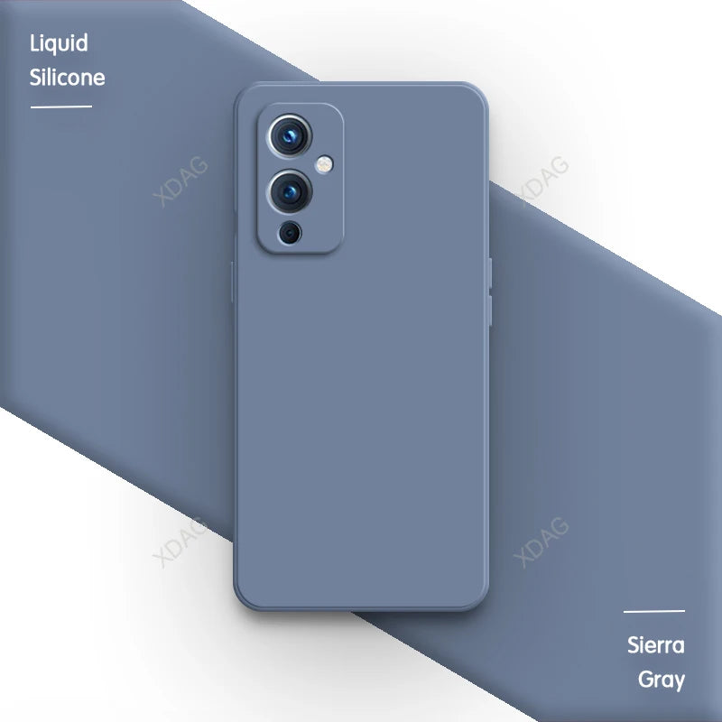Square Liquid Silicone for OnePlus One Plus 7 7T 8 8T 9 Pro 9R 9RT T 10R Ace Nord N20 Original Soft Camera Protective Back Cover