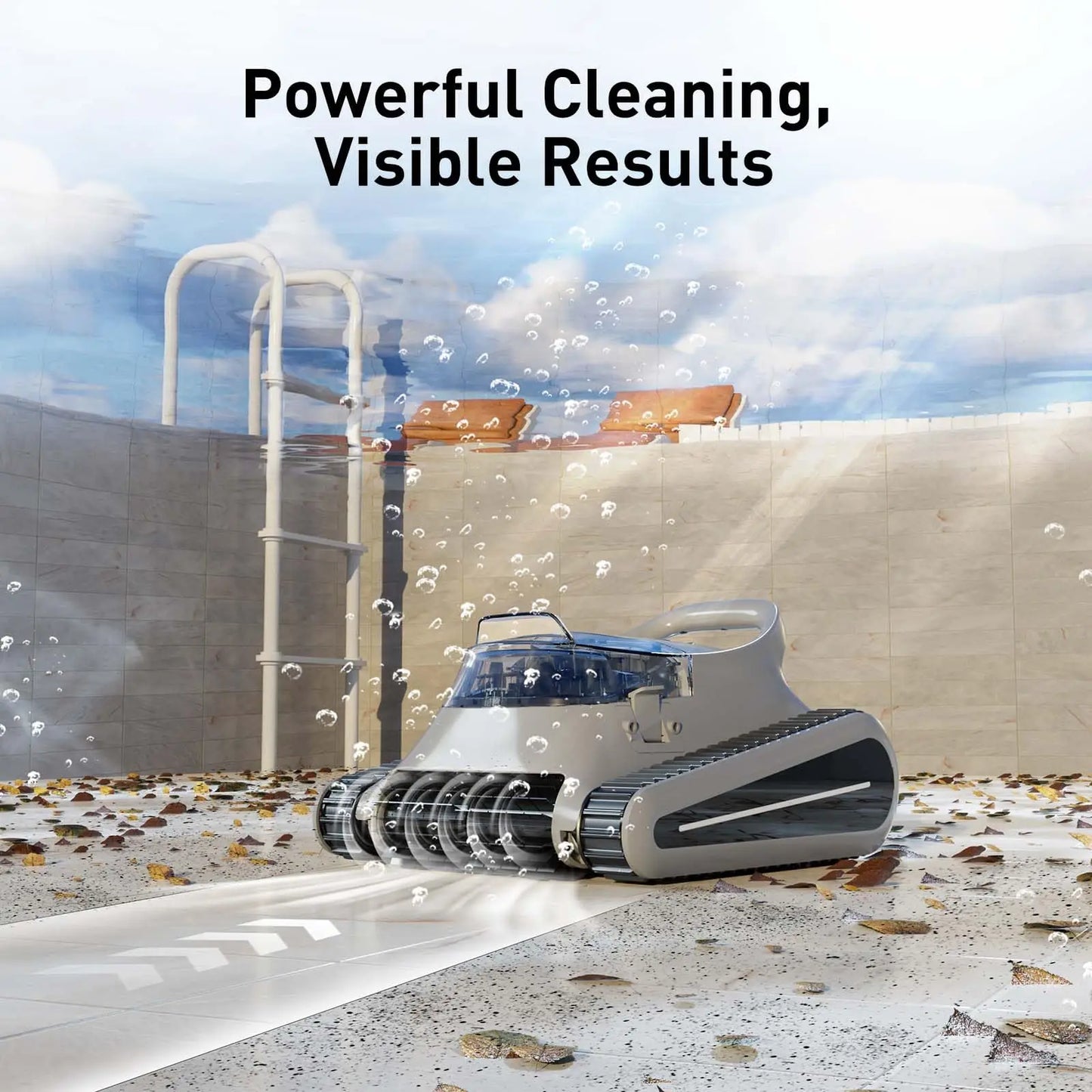 (2025 New) Seauto Crab Pro Cordless Robotic Cleaner, for Inground Pools up to 2000 Sq.ft, All and Waterline Cleaning Vacuum