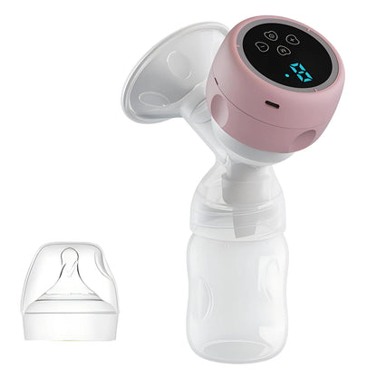 Intelligent Integrated Electric Breast Pump, High Suction Portable Painless Silent Breast Milk Pump for Postpartum Mothers