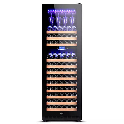 High quality 600mm Outdoor Under Counter Dual Zone Double Wall Electronic I Mini Fridge Wine Cooler