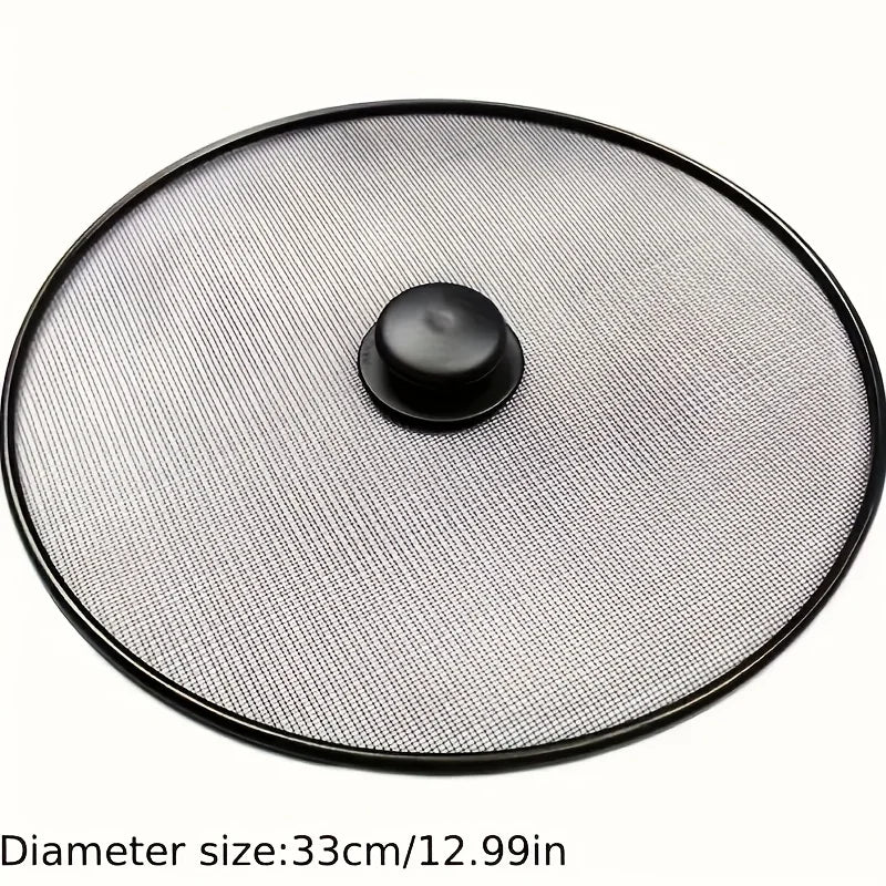 25/29/33cm Splash Proof Pan Lid Splatter Guard Fine Mesh Splatter Screen Fry Food Screen Fry Pan Grease Cover Stainless Steel