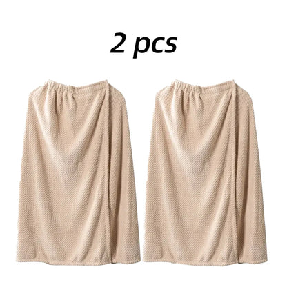 Women's Wearable Bathrobe Towel - 1/2 Pcs Quick Dry Soft Spa Wrap | Easy Care Contemporary Design for Home & Spa