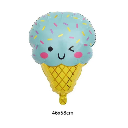 Happy Birthday Cake Theme Balloons Birthday Party Matte ice cream candy Baby Shower Decors Foil Balloon