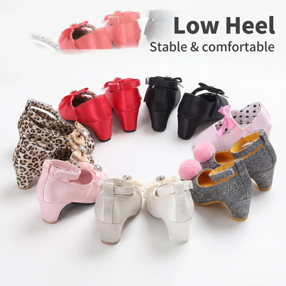 Baby Girls First Princess Heels Party Bow Soft Sole Spring Autumn Toddler Dress Up Shoes