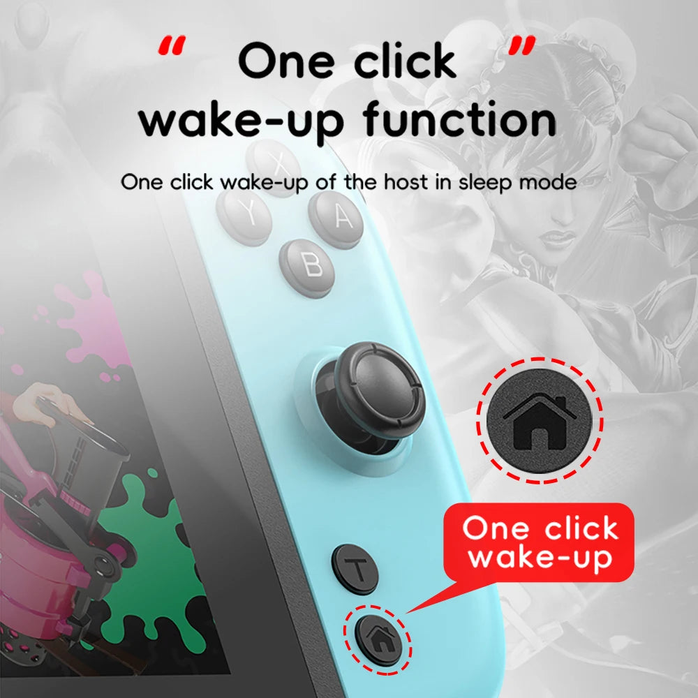 Bluetooth 5.3 Gamepad Controller For Nintendo Switch/OLED/Lite Joycon RGB Colorful Light L/R Wireless Game Console Joystick