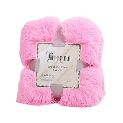 80x120cm Soft Fluffy Shaggy Warm Bed Sofa Bedspread Bedding Sheet Throw Blanket Travel Patchwork Bedspread