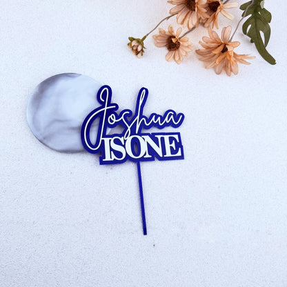 Personalized First ONE Birthday Cake Topper Wedding Party Decoration Custom Name Party Birthday Cake Toppers