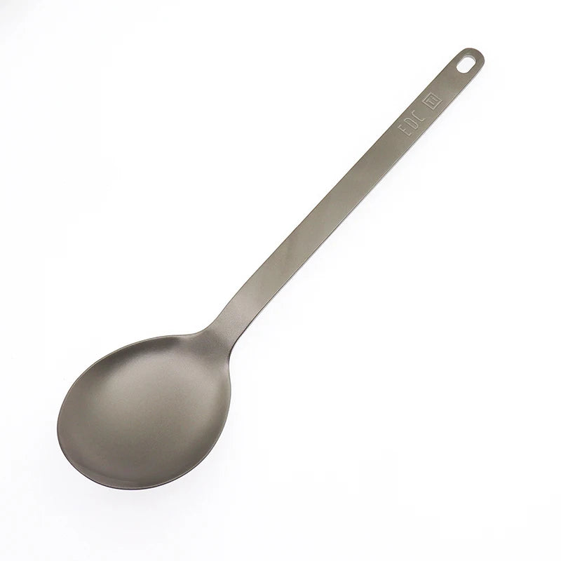 Colourful Pattern Outdoor Camping Picnic Barbecue Tableware Titanium Fork Spoon Outdoor Camping Picnic Tableware