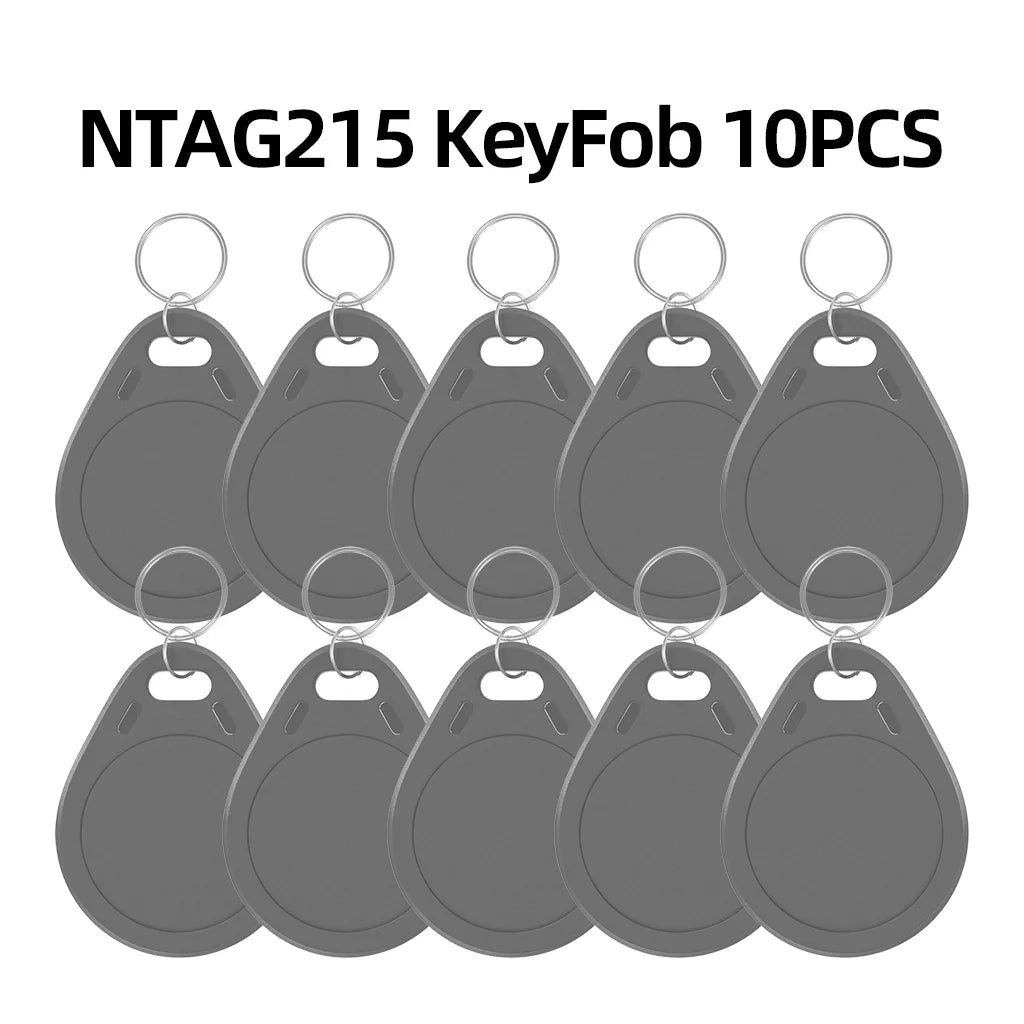 NTAG215 NFC KeyFob Waterproof Rewritable Keychain 504 Bytes Compatible with Amiibo & Apple Shortcuts for iOS Android