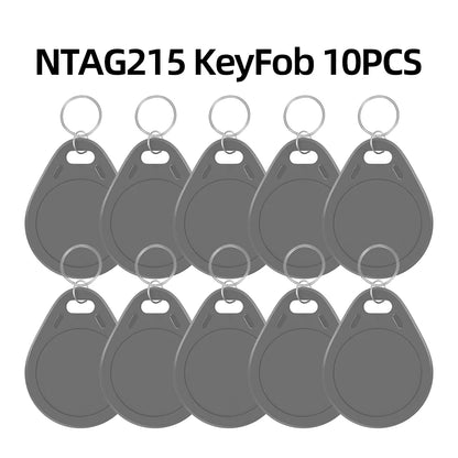 NTAG215 NFC KeyFob Waterproof Rewritable Keychain 504 Bytes Compatible with Amiibo & Apple Shortcuts for iOS Android