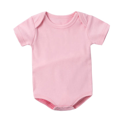 0-2Y Baby Bodysuit 80cm Girl 100% Cotton Summer Boutique Baby Clothes Boy Newborn Grey Green Purple Orange Plain White Rompers