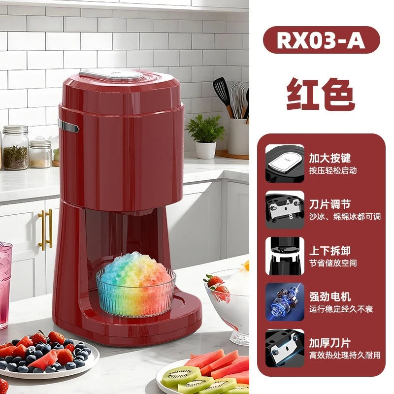 Foldable Electric Ice Shaver Adjustable 2-Speed Snow Cone Making Machine