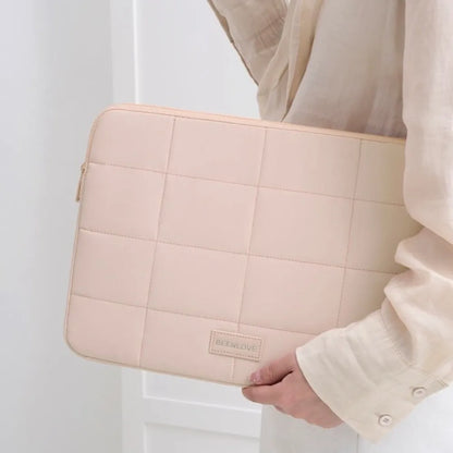 14/15.6inch Quilted Tablet Bag Shockproof Solid Color Travel Tablet Sleeve Wear-resistant Ultralight Tablet Protection Cases