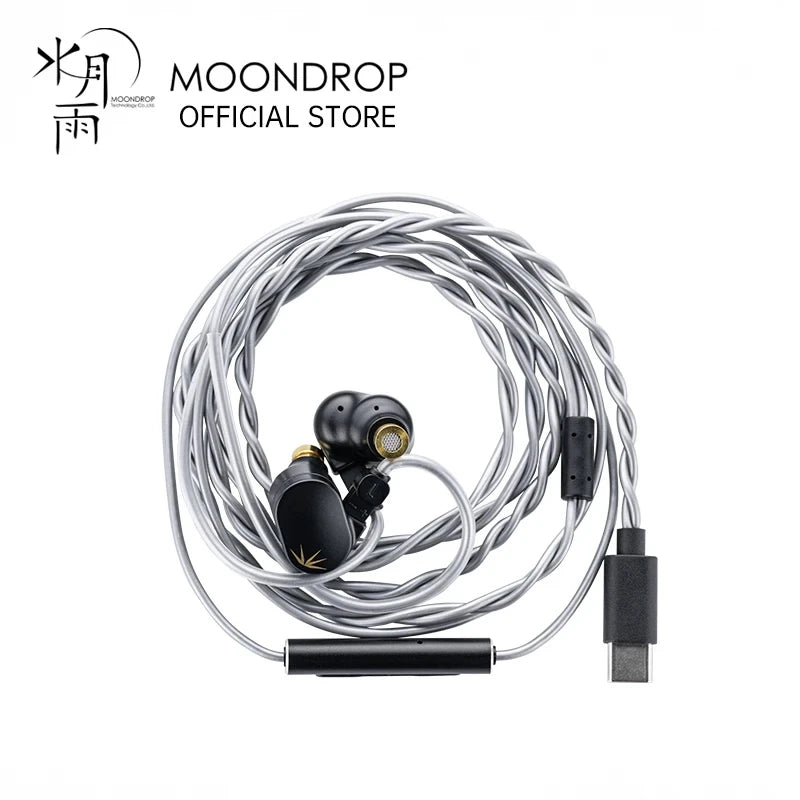 MOONDROP CHU II DSP Headphones High Performance Dynamic Driver USB-C In-ear Monitors TYPE-C With microphone earphone