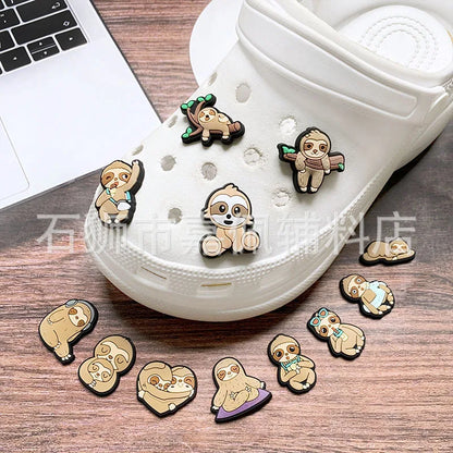 14-100pcs Lazy Tree Sloth Shoe Charms For Sandals,Shoe Decoration Accessories Shoe Pins Great Gift For Men Wom