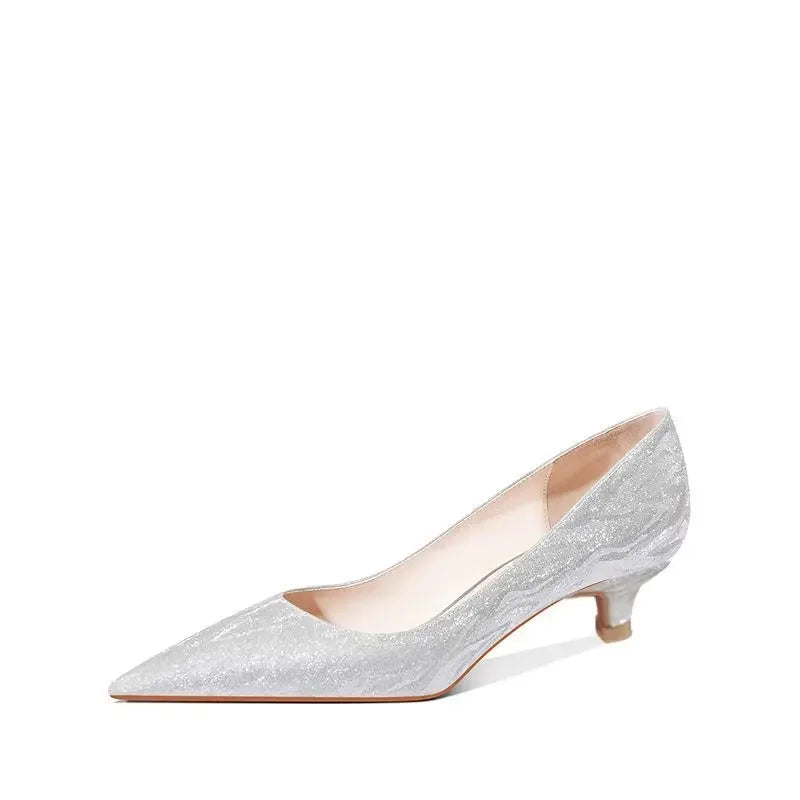 Woman Flats Gold Wedding Bride Shoe Pointed Toe Sexy Shoes For Women High Quality Fashion Novelties Offer 39 Genuine Mark On