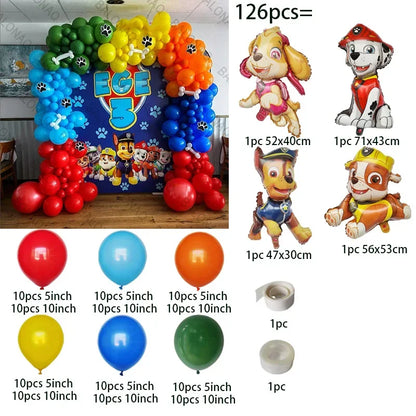 1set Paw Patrol Balloons Kids Birthday Party Supplies Cute Cartoon Anime Patrol Canine Theme Party Decoration Chase Toy Gifts