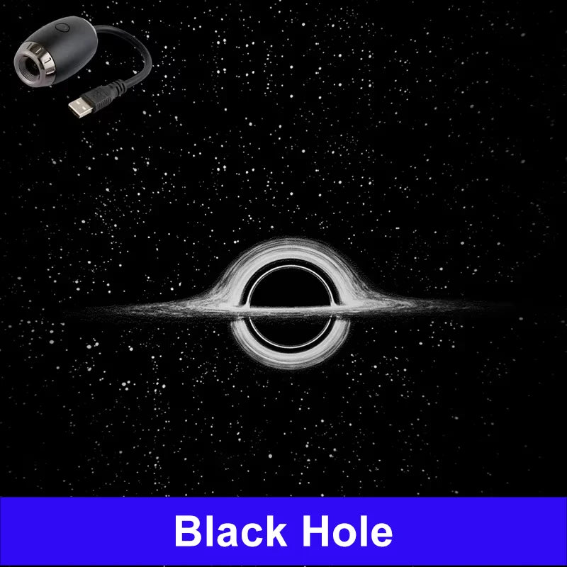 Romantic LED Starry Sky Night Light USB Powered Saturn Galaxy Projector Lamp for Car Roof Party Room Ceiling Decor Plug and Play