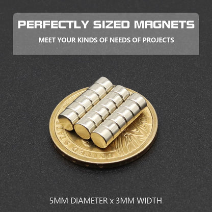 Super Powerful round Neodymium Magnet NdFeB N35 Strong Permanent Magnetic Imans for Refrigerator Various Sizes 2x2/4x2/5x1/6x2/8