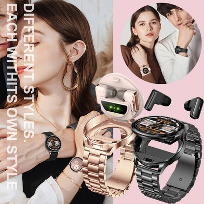 From DAORKOW Smartwatch TWS 2-in-1 Bluetooth Earphones With Built-in Speaker HIFI 9D Sound Quality Health Exercise Monitoring