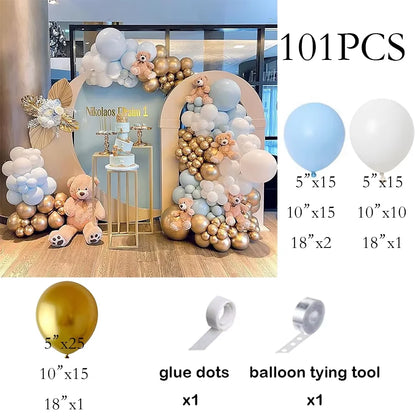 Metallic Gold White Balloons Garland 30th Birthday Party Decor Balloon Arch Kit Wedding Graduation Anniversary Decoration Globos