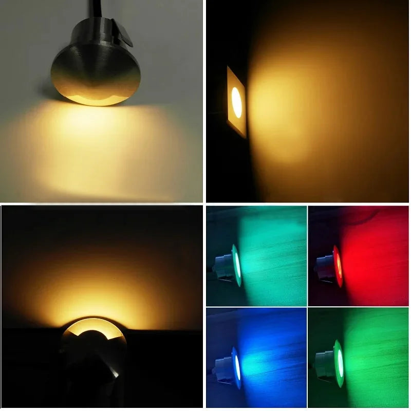 QITU LED Outdoor Garden Lights Waterproof Ground Spot 12V 24V RGB Recessed Exterior Floor Terrace Deck Driveway Lawn Lamp IP68