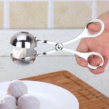 Stainless Steel Meatball Shaper | Scissor-Style Round Mold | Meatball & Rice Ball Preparation