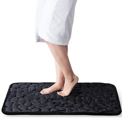 40x60cm/50x80cm Bath Rugs Mat Non Slip Cobblestone Embossed Carpets Bathroom Floor Mat Memory Foam Bathmat Washable Doormat
