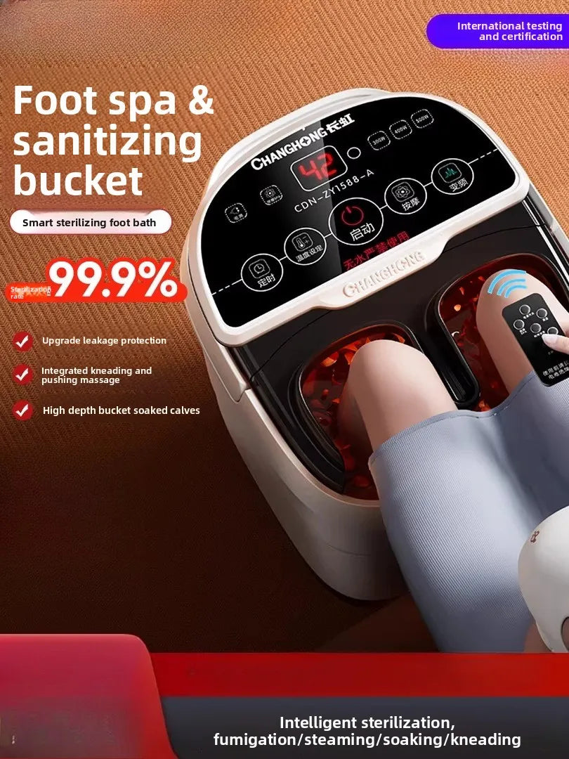 Automatic electric foot bath tub with massage function, heated foot bath, high-density foot bath device - a Women's Day gift.
