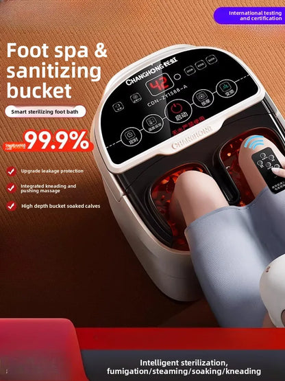 Automatic electric foot bath tub with massage function, heated foot bath, high-density foot bath device - a Women's Day gift.