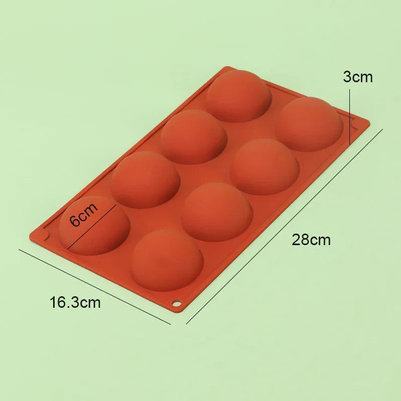 Semi Sphere Caramel Silicone Mold Chocolate Truffles Whiskey Ice Cube Tray Half Sphere Fondant Mould Hard Candy Gummy Jelly Mold