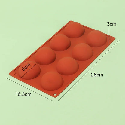 Semi Sphere Caramel Silicone Mold Chocolate Truffles Whiskey Ice Cube Tray Half Sphere Fondant Mould Hard Candy Gummy Jelly Mold