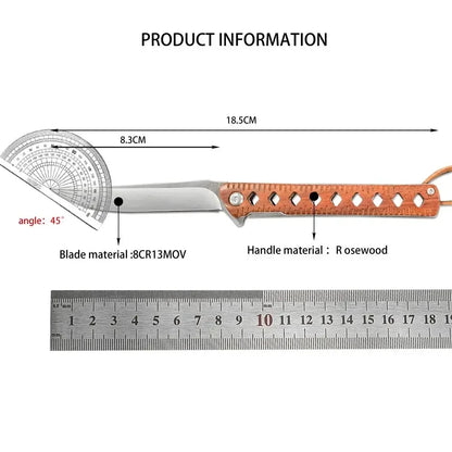 Folding Knife Outdoor Hiking Travel Camping Barbecue Fishing Climbing Mountaineering Field Exploration Practical Tool