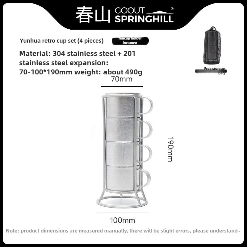 GOOUT STRINGHILL Outdoor Camping Picnic Teapot Set Outdoor Camping Kettle Tea Brewing Special Teapot Stainless Steel Portable