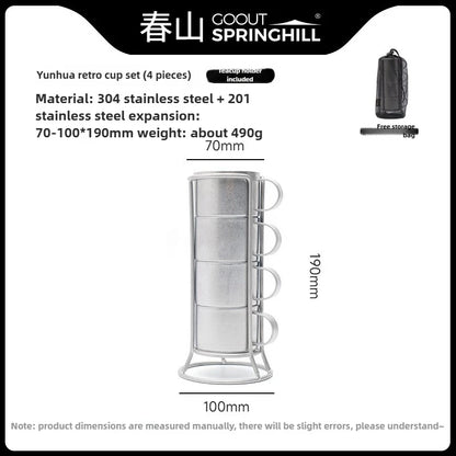 GOOUT STRINGHILL Outdoor Camping Picnic Teapot Set Outdoor Camping Kettle Tea Brewing Special Teapot Stainless Steel Portable