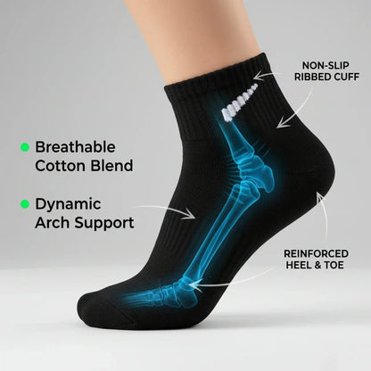 10-Pair Black Sock Pack - Extra-Soft, Comfortable Casual-Style Socks Crafted From Premium Breathable Cotton, Perfect For Everyd