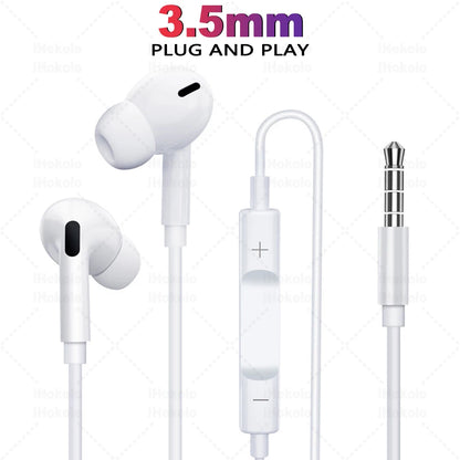 Original Wired Earphones For iPhone 17 16 15 Pro Max In-Ear Earbuds 14 13 12 Headphones For Samsung Xiaomi Headsets Accessories