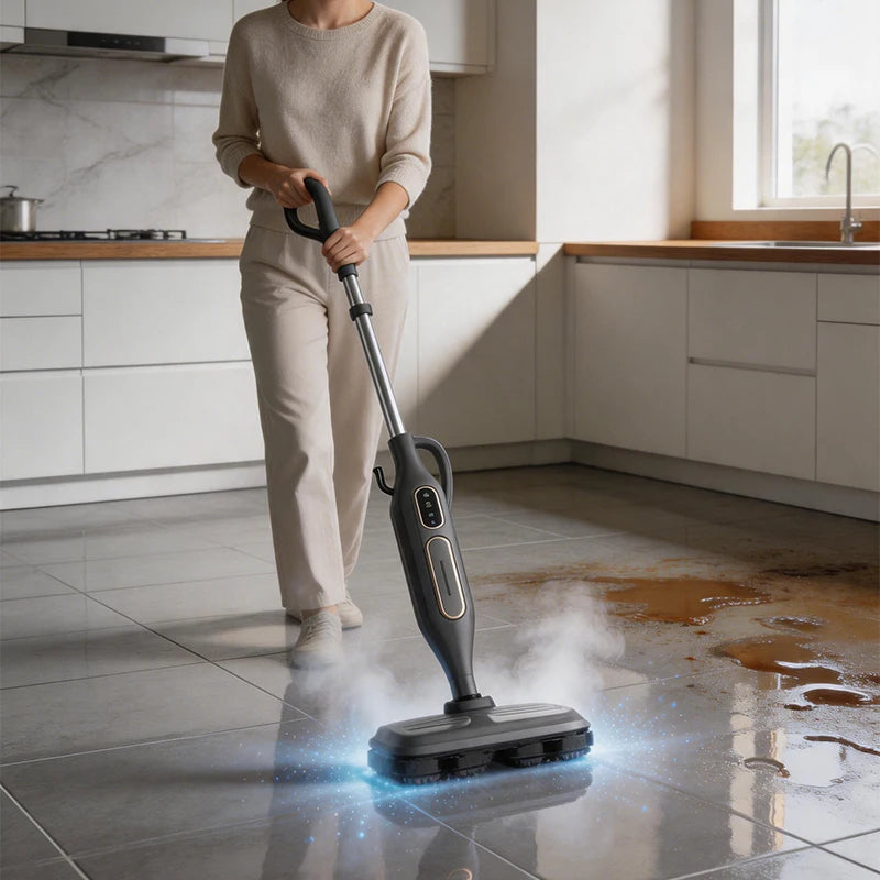 Hot Selling Electric Steam Mop Handheld Portable Vacuum Cleaning Machine Floor Washer with 3 Adjustable Steam Modes